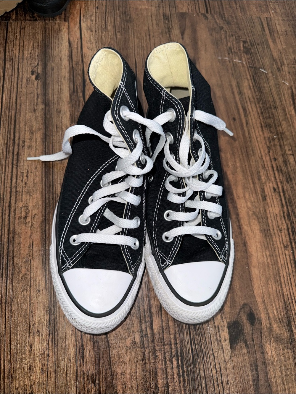 Converse Black and White High-Top Canvas Sneakers
